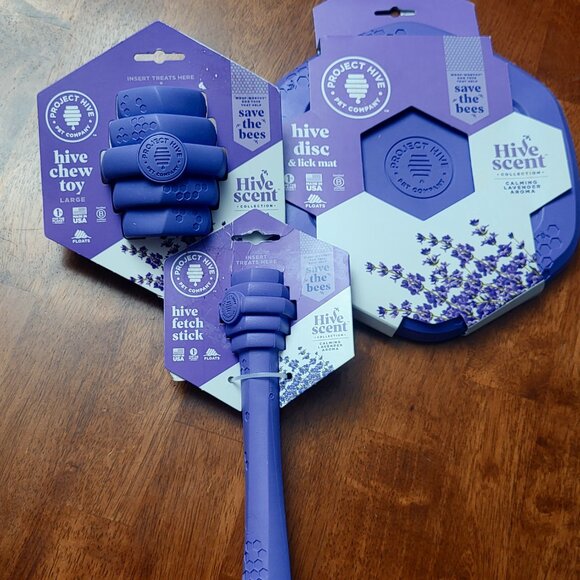 Project Hive ~ 3 Piece Set of Dog Toys ~ Purple ~ NWT - Picture 2 of 7